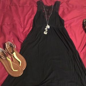 Crochet back knee length dress